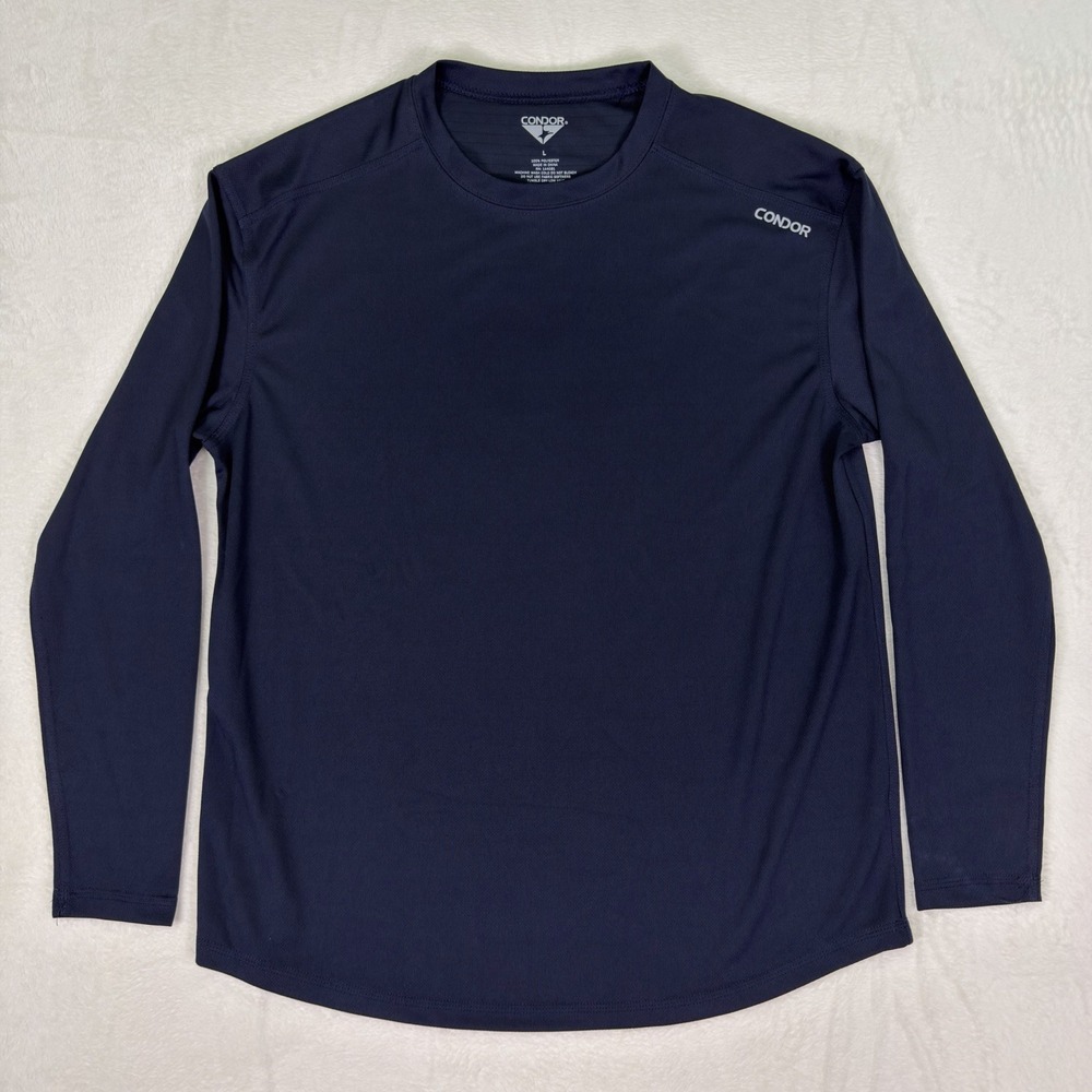 Condor Thermal Shirt‎ Mens Large Blue Navy Long Sleeve Lightweight Active